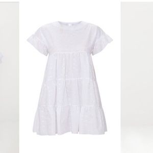 Smock dress embroidered